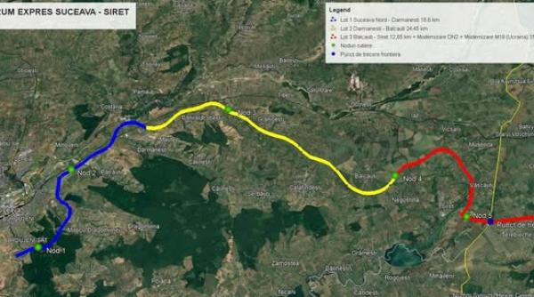Toate cele trei loturi ale Drumului Expres Suceava–Siret au acum constructori. Cât costă și când va fi gata ultimul segment