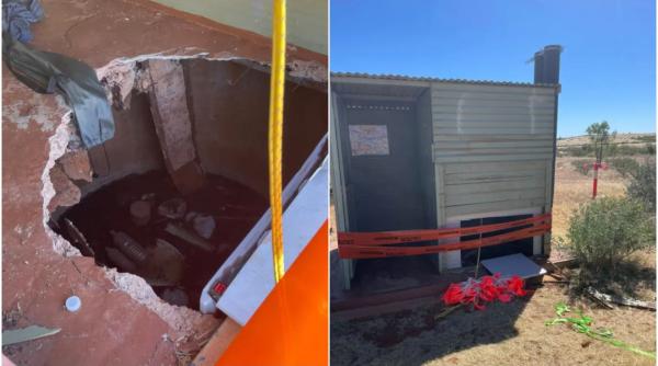 o femeie a ramas blocata pana la brau in canalizare ore intregi dupa ce podeaua din toaleta publica s a prabusit sub ea in australia