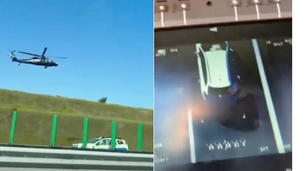 un sofer de 19 ani s a lasat urmarit de masinile si elicopterul politiei pe autostrada a2 pentru ca se grabea sa ajunga la vama veche