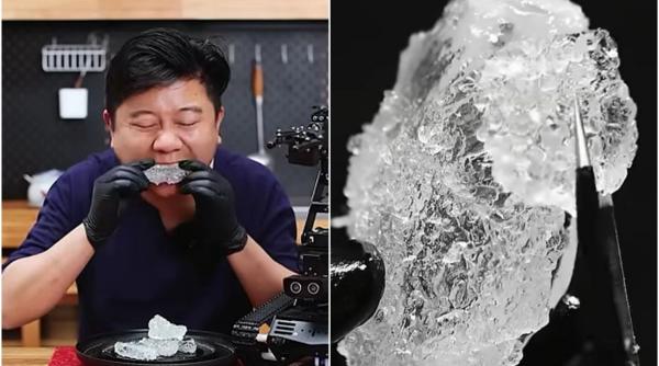 un blogger din china a creat un pui prajit semitransparent care arata ireal aproape ca o sculptura din sticla