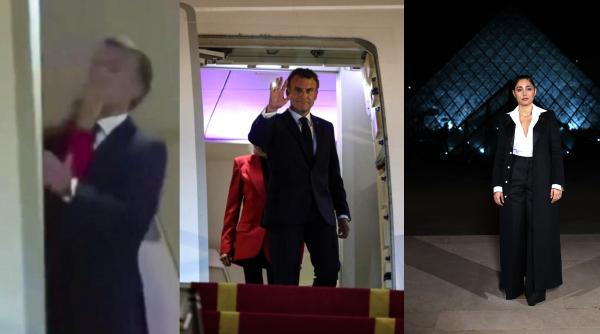 emmanuel macron ii dadea mesaje unei cunoscute actrite iar brigitte l a prins atunci l a plesnit in avion dezvaluie o carte noua