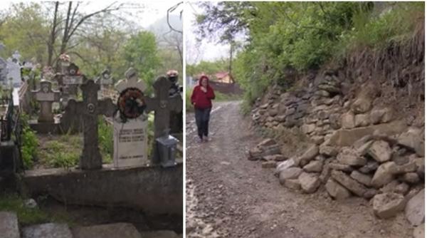 oamenii dintr o comuna din buzau s ar putea trezi cu mortii peste ei un cimitir aluneca spre casele din zona