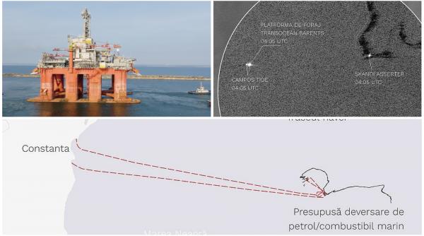 posibila deversare in marea neagra in zona neptun deep greenpeace pata de poluare s a intins pe o lungime de 100 de kilometri