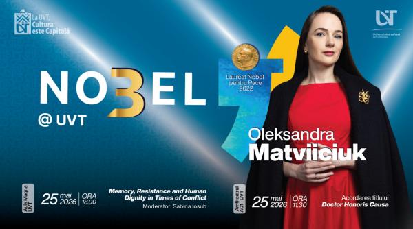oleksandra matviiciuk laureata a premiului nobel pentru pace participa la doua dezbateri la timisoara