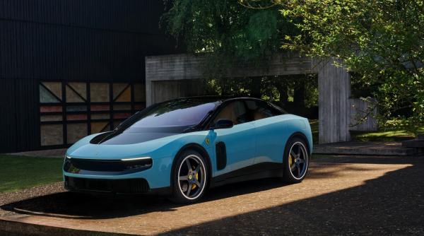 actiunile ferrari se prabusesc dupa ce producatorul auto a prezentat prima sa masina complet electrica luce e subiect de glume online