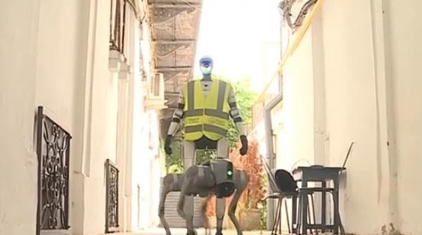 primul oras din romania unde robotii umanoizi si robo cainii patruleaza pe strazi agentul ia face curatenie si vorbeste cu oamenii