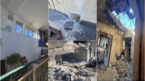 cum arata apartamentul din galati lovit de drona imagini surprinse din interior