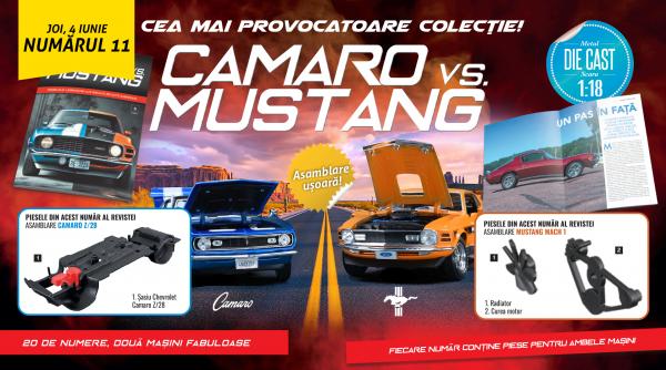povestea competitiei camaro vs mustang continua in numarul 11 al colectiei de joi la toate chioscurile