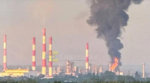 incendiu la o rafinarie ruseasca de petrol dupa un atac cu rachete si drone ucrainene moscova a contraatacat