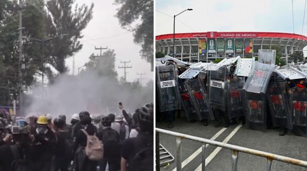 lupte de strada intre politie si protestatari in fata stadionului azteca inaintea primului meci de la cm 2026