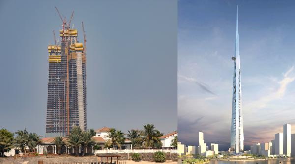 cel mai inalt zgarie nori din lume se apropie de o etapa majora a constructiei