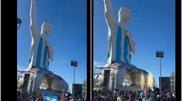 cea mai inalta statuie din lume dedicata lui lionel messi a fost amplasata in argentina monumentul a starnit reactii pe internet