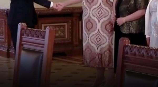 Nicuşor Dan, faţă în faţă cu Diana Şoşoacă la Cotroceni