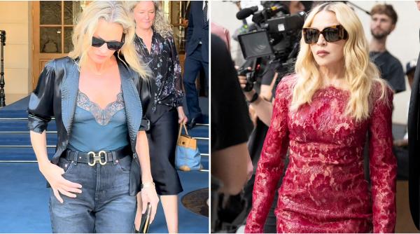 madonna si kate moss au atras toate privirile la o prezentare de moda de la paris