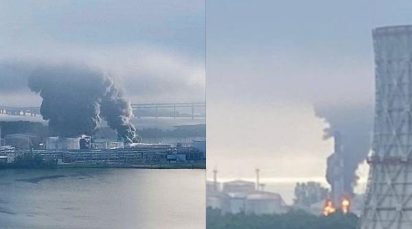ucraina a atacat cu drone in sankt petersburg la primele ore ale diminetii explozii si fum la terminalul petrolier