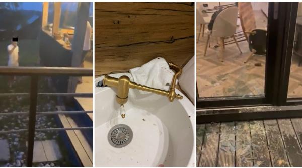 proprietarul unei cabane din runcu a fost socat sa constate ca turistii i au distrus casa s au luat la bataie au spart si peretii