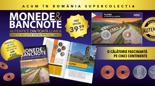 calatoria propusa de colectia monede si bancnote autentice din toata lumea continua in filipine revista doua monede si fisa numisma