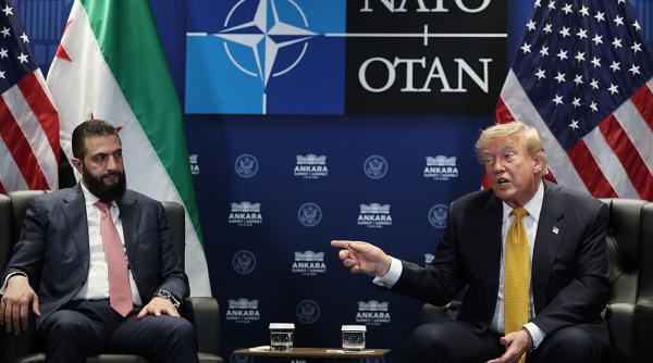 donald trump anunta ca a scos siria de pe lista sponsorilor terorismului international la o intalnire cu ahmed al shara