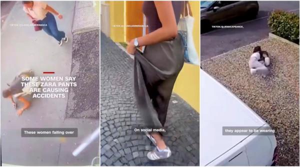 o pereche de pantaloni prea largi de la zara a devenit virala pe tiktok era sa mor de vreo 8 ori pana acum in timp ce i purtam