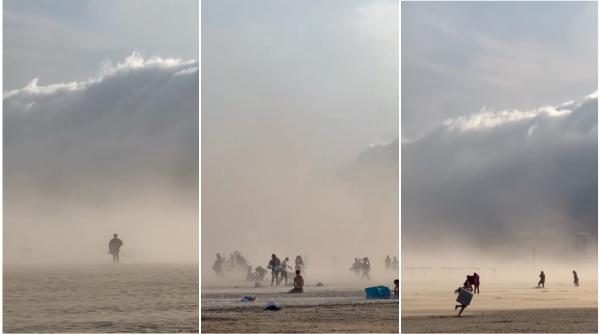 un nor tsunami a lovit o plaja din franta cu rafale de 100 km pe ora ce e fenomenul rar care a scazut brusc temperatura cu 12 grade
