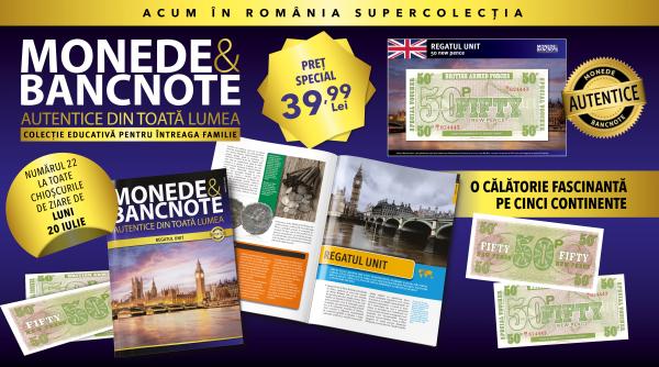 colectia monede si bancnote autentice din toata lumea ajunge in regatul unit revista si o bancnota speciala de luni la chioscuri