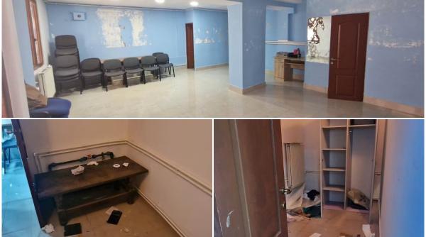 diana sosoaca l a demis pe presedintele sos gorj iar el ar fi vandalizat sediul imagini cu mobilierul si peretii distrusi