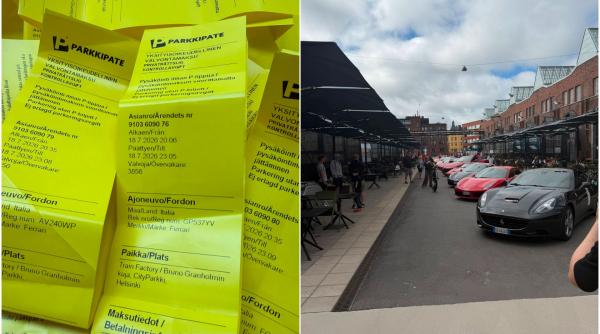 un parcagiu finlandez a amendat dintr un foc 18 masini ferrari parcate ilegal nu stia ca participau la un tur auto
