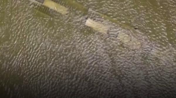 Dunărea a secat atât de mult, încât ies la suprafață epave din al Doilea Război Mondial 
