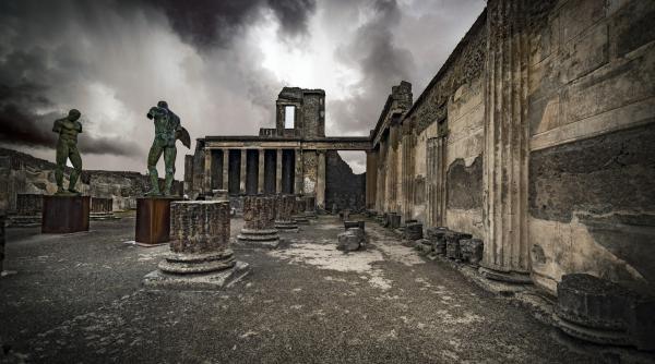 o noua descoperire spectaculoasa la pompeii o fresca cu scene din mitologia greaca decora tavanul unei sali de banchet
