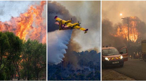 Zona hotelieră a aeroportului din Bordeaux a fost evacuată din cauza incendiilor. Focul înaintează și nu poate fi ținut sub control