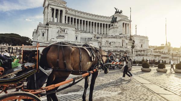 roma pregateste interzicerea trasurilor turistice trase de cai pe jos e mai frumos