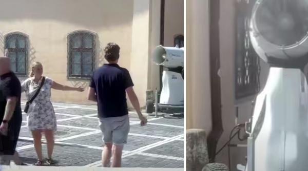 solutie inedita anti canicula la brasov un tun de zapada a fost instalat in centrul orasului