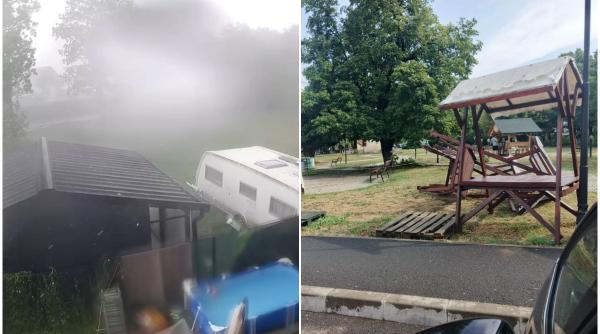vremea s a schimbat radical in vestul tarii in maramures o furtuna de 15 minute a doborat copaci si a luat pe sus tarabe