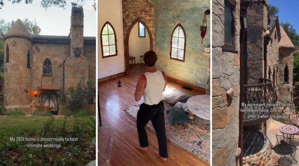 a mostenit un castel din 1931 de la mama lui si a inceput sa l restaureze transformarea este urmarita de milioane de oameni