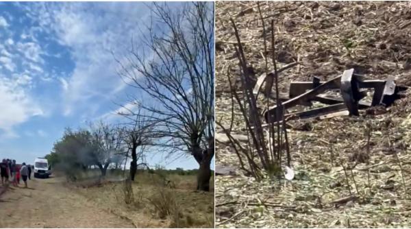 o drona de lupta s a prabusit in localitatea crocmaz din republica moldova pompierii si genistii la fata locului dupa explozie