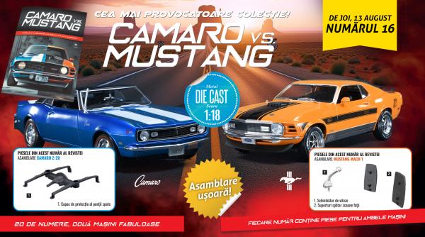 duelul camaro vs mustang se prelungeste in numarul 16 al colectiei de joi la toate chioscurile de ziare