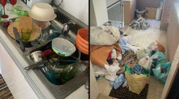 doi turisti care au inchiriat un apartament l au devastat si au plecat fara sa plateasca vecinii spun ca s au cazat 30 nu doi