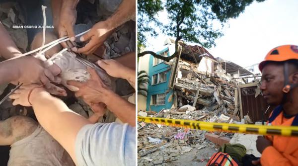s a auzit o soapta un bebelus a fost salvat de sub daramaturile unui bloc la 48 de ore dupa cutremurul puternic din columbia