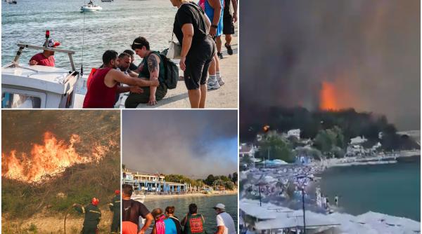 calvar pentru romanii aflati in vacanta in halkidiki fug din calea flacarilor in costum de baie si slapi unii au ramas si fara cazare