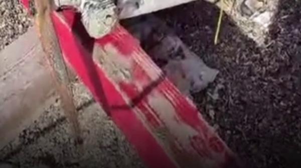 O nouă dronă a fost descoperită la Costineşti. Fragmente din aparatul de zbor, agăţate într-un post de salvamar