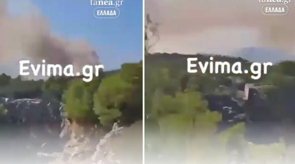 incendiu urias pe insula greceasca skyros vantul puternic ingreuneaza misiunea pompierilor care intervin cu aproape 20 de aeronave
