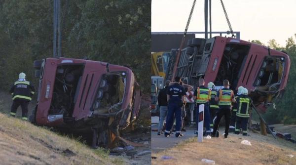 tragedie pe sosea in ungaria cel putin 12 oameni au murit dupa ce un autocar din polonia s a rasturnat intr un sant