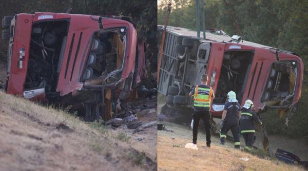 tragedie pe sosea in ungaria cel putin 12 oameni au murit dupa ce un autocar din polonia s a rasturnat intr un sant