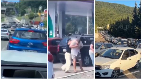 al doilea val al crizei benzinei din rusia loveste si mai rau rusii au inceput sa se ia la bataie la cozile kilometrice din benzinarii