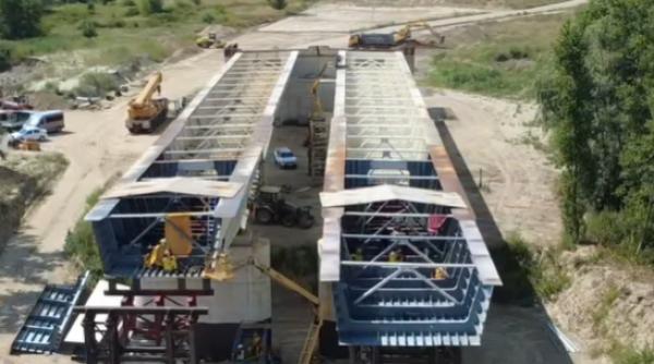 avans important pe autostrada unirii a8 podul peste prut care va lega romania de republica moldova a ajuns la 55