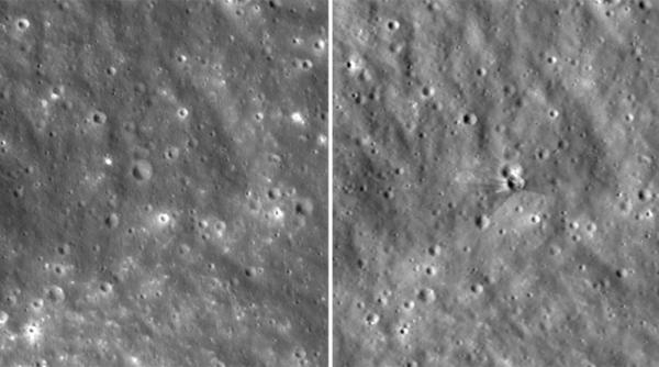 Au apărut cele mai clare imagini cu craterul făcut pe Lună de racheta lui Elon Musk. Două elemente atrag atenția