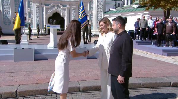 mirabela gradinaru a fost primita la kiev de zelenski si sotia sa prima doamna participa la ceremonia de ziua independentei ucrainei