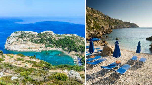 celebra plaja anthony quinn din grecia este subiect de scandal localnicii au indepartat sezlongurile si umbrelele pentru turisti
