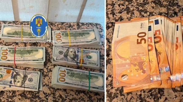 un barbat a incercat sa iasa din tara fara sa declare peste 60 000 de dolari la control pe otopeni a dat borseta cu bani copilului