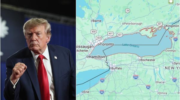 Trump schimbă numele lacului Ontario de la granița cu Canada. Se va numi Lake America. Oficial canadian: "Trump să aibă baterii la el"